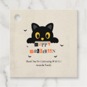 かわいい黒猫のハロウィン フェイバータグ (正面)