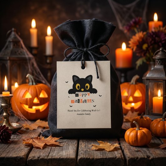 かわいい黒猫のハロウィン フェイバータグ
