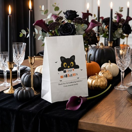 かわいい黒猫のハロウィン フェイバーバッグ