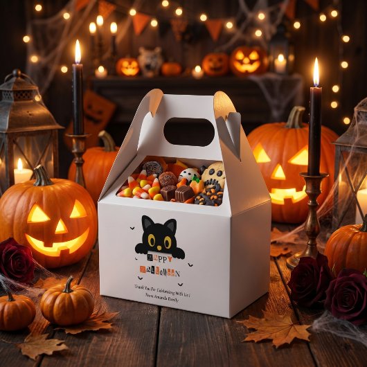 かわいい黒猫のハロウィン フェイバーボックス