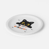 かわいい黒猫のハロウィン ペーパープレート (アングル)