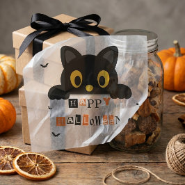 かわいい黒猫のハロウィン 薄葉紙