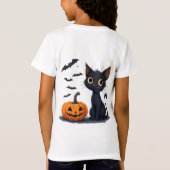 かわいい黒猫のハロウィン🎃 Tシャツ (裏面)