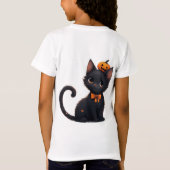 かわいい黒猫のハロウィン🎃 Tシャツ (裏面)