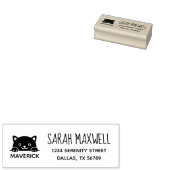 かわいい黒猫のペットの名前のアドレス ラバースタンプ (押印)