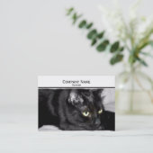 かわいい黒猫のポートレート 名刺 (スタンド正面)