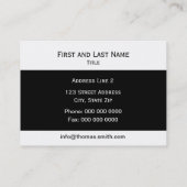 かわいい黒猫のポートレート 名刺 (裏面)