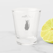 かわいい黒猫のマンガ・マザーズデイ ショットグラス (裏面)