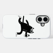 かわいい黒猫のランニングワークアウトフィットネス Case-Mate iPhoneケース (裏面 (横))