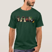 かわいい黒猫の本の読み手イラスト Tシャツ (正面)