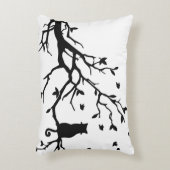 かわいい黒猫の枕 アクセントクッション (正面(垂直))