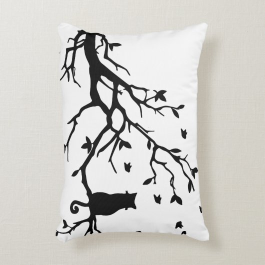 かわいい黒猫の枕 アクセントクッション (正面(垂直))