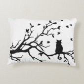 かわいい黒猫の枕 アクセントクッション (裏面)