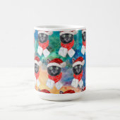 かわいい黒猫の楽しいクリスマス コーヒーマグカップ (中央)
