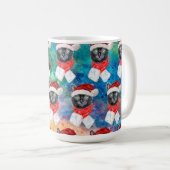 かわいい黒猫の楽しいクリスマス コーヒーマグカップ (正面右)