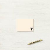 かわいい黒猫の猫の鳴き声の漫画 ポストイット (デスク上)