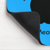 かわいい黒猫の猫の鳴き声の漫画 マウスパッド (コーナー)