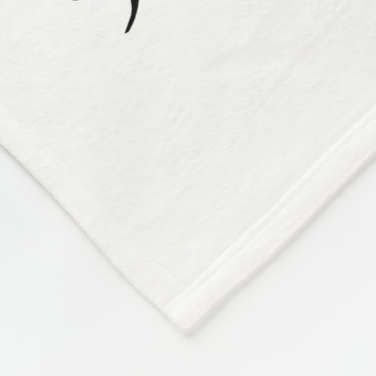 かわいい黒猫の白くパーソナライズなフリースブランケット フリースブランケット (角)