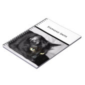 かわいい黒猫の肖像画 ノートブック (左側)