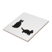 かわいい黒猫の芸術 タイル (側面)