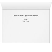 かわいい黒猫の誕生日カード (内部横(下))