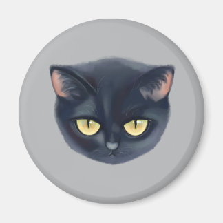 かわいい黒猫の顔 マグネット