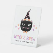 かわいい黒猫の魔女パステルウィッチブルハロウィーン 台座サイン (正面)