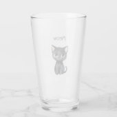 かわいい黒猫の鳴き声 タンブラーグラス (裏面)