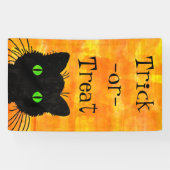 かわいい黒猫をのぞく 横断幕 (横)