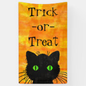 かわいい黒猫をのぞく 横断幕 (縦)