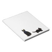 かわいい黒猫アート ノートパッド (アングル)