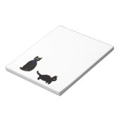 かわいい黒猫アート ノートパッド (回転)