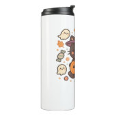 かわいい黒猫ウィッチハット – かわいいハロウィーンA タンブラー (回転左)