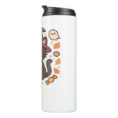 かわいい黒猫ウィッチハット – かわいいハロウィーンA タンブラー (回転右)