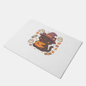 かわいい黒猫ウィッチハット – かわいいハロウィーンA ドアマット (アングル)