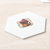 かわいい黒猫ウィッチハット – かわいいハロウィーンA ペーパーコースター (アングル)