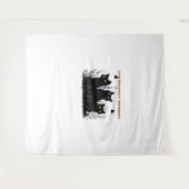 かわいい黒猫カボチャ可愛感じいハロウィンD タペストリー (正面(横))