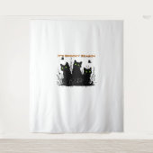 かわいい黒猫カボチャ可愛感じいハロウィンD タペストリー (正面)