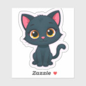 かわいい黒猫ステッカー – かわいいキャット シール (シート)
