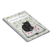 かわいい黒猫ネコハートお洒落ゴシック ノートブック (右側)