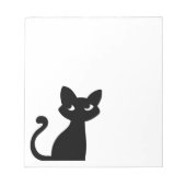 かわいい黒猫ノートパッド文房具 ノートパッド (正面)
