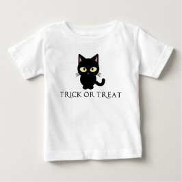 かわいい黒猫ハロウィンシャツ ベビーTシャツ