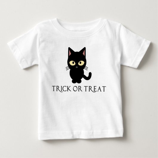 かわいい黒猫ハロウィンシャツ ベビーTシャツ (正面)