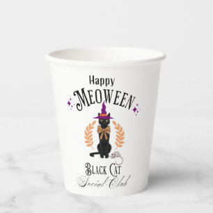 かわいい黒猫ハロウィンソーシャルクラブ紙カップ 紙コップ