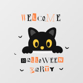 かわいい黒猫ハロウィン ウィンドウサイン (シート)