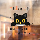 かわいい黒猫ハロウィン ウィンドウサイン (シート2)