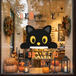 かわいい黒猫ハロウィン ウィンドウサイン