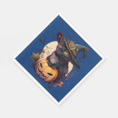 かわいい黒猫ハロウィン スタンダードランチョンナプキン (角)