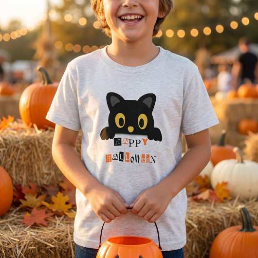 かわいい黒猫ハロウィン トライブレンドＴシャツ