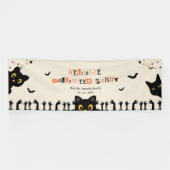 かわいい黒猫ハロウィン 横断幕 (横)